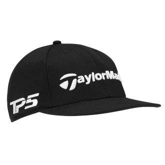 TaylorMade Flat Bill Snap Back Golf Cap Black
