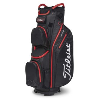 Titleist Cart 14 StaDry 2023 Golf Cart Bag Black/Black/Red