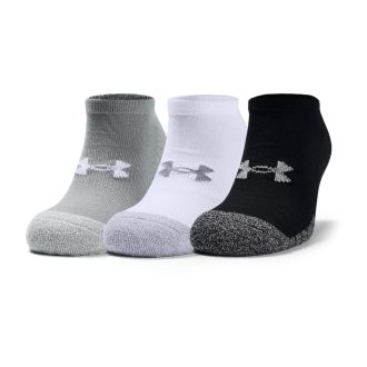 Under Armour HeatGear® No Show Socks 1346755-035 Black/White/Steel Grey