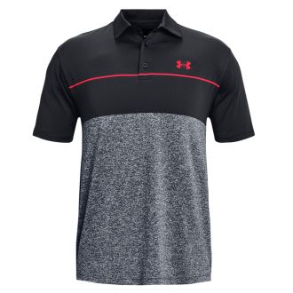 Under Armour Playoff Polo 2.0 - Low Round Polo Shirt  1327037-049 Black/Steel/Bolt Red