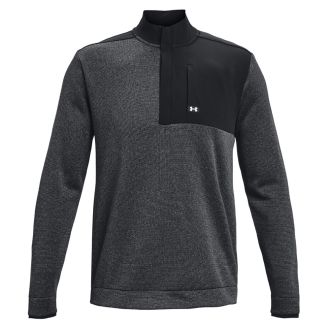 Under Armour Storm Sweaterfleece Golf Pullover 1373415-001 Black/White