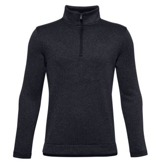 Under Armour Sweaterfleece 1/2 Zip Junior Golf Pullover 1360086-001 Black