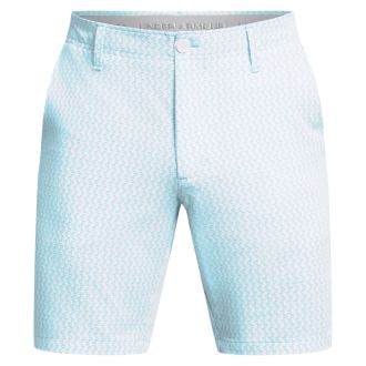 Under Armour Drive Printed Taper Golf Shorts 1383953-100 White/Sky Blue/Halo Grey