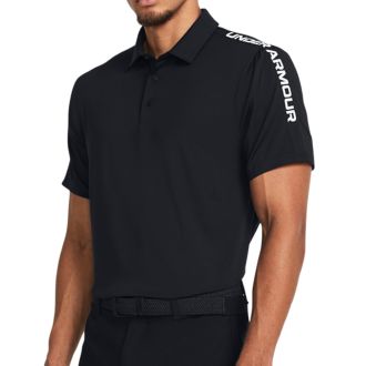 Under Armour Playoff 3.0 Striker Golf Polo Shirt 1383153-001 Black/White