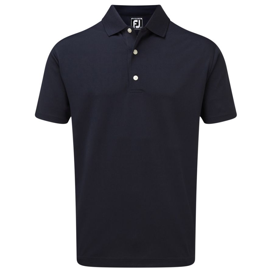 FootJoy Stretch Pique Solid Rib Knit Golf Polo Shirt