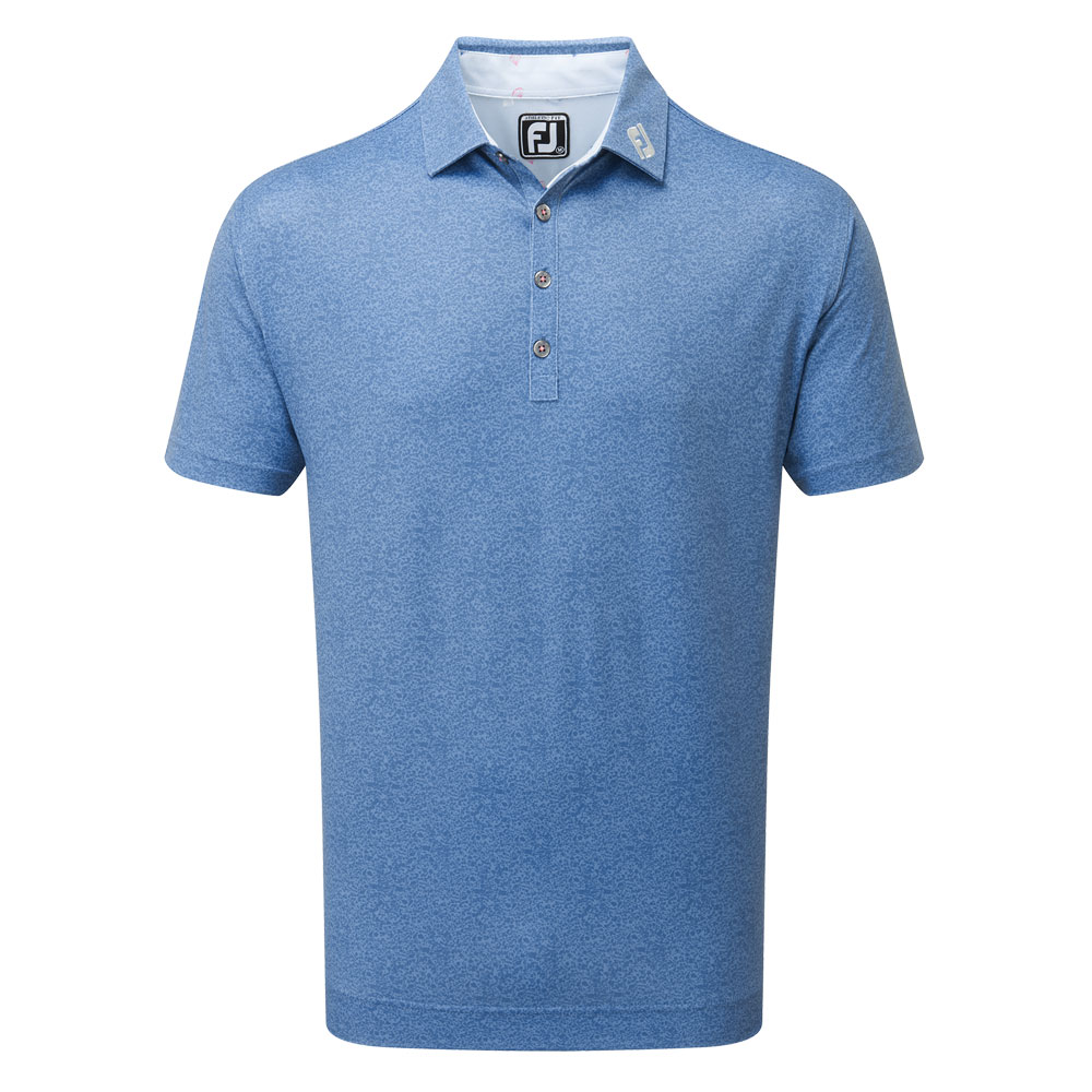 Footjoy Bluffton Texture Print Golf Polo Shirt