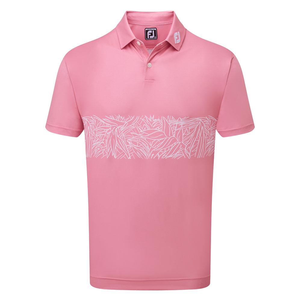 Footjoy Bluffton Tropical Chestband Golf Polo Shirt