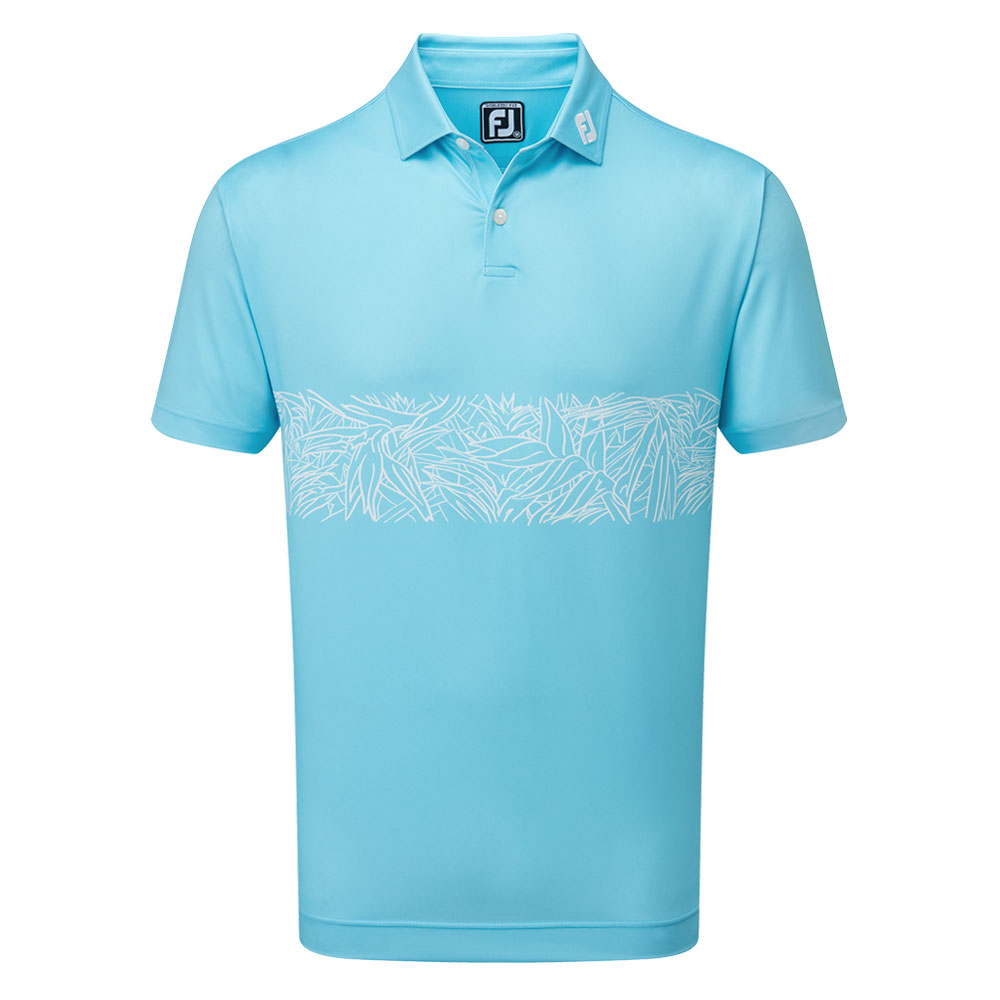 Footjoy Palm Springs Tropical Chestband Golf Polo Shirt