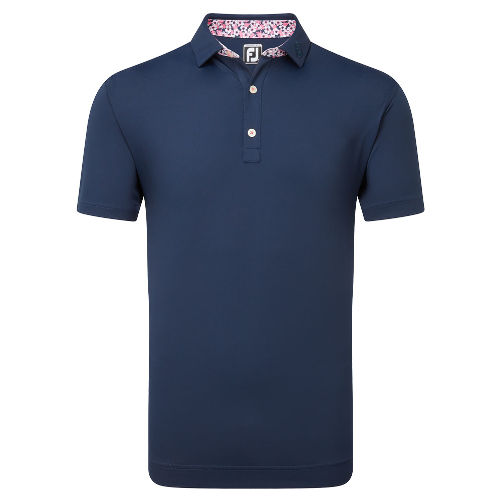 Footjoy Solid Primrose Trim Pique Golf Polo Shirt
