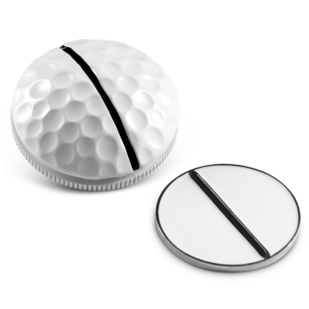 On Point Dimpled Black Golf Ball Marker