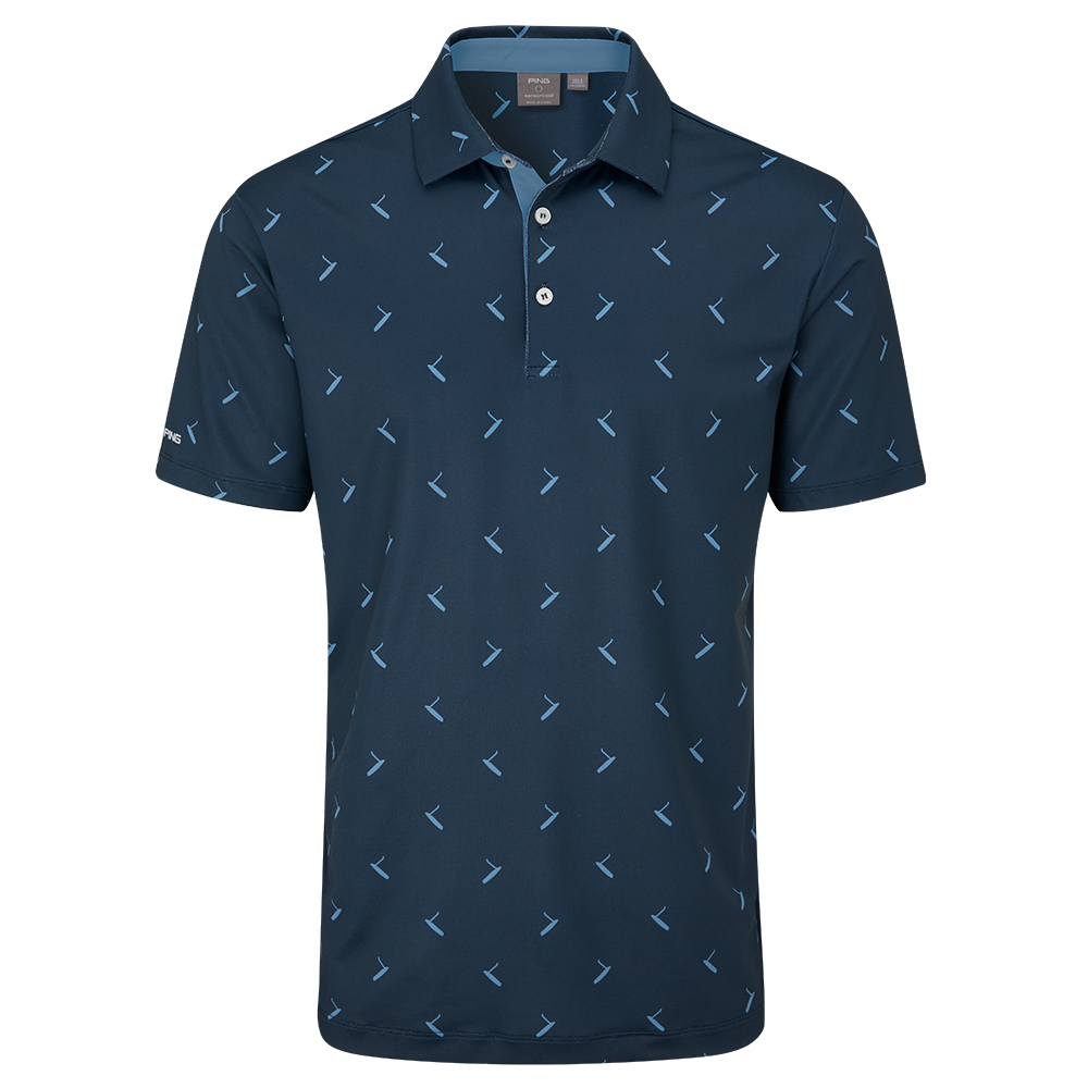 Ping Gold Putter Printed Golf Polo Shirt