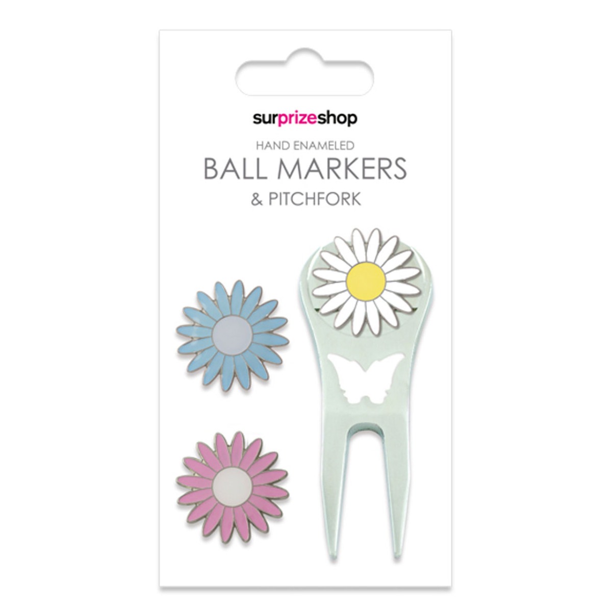 SurprizeShop Daisy Ball Markers and Pitchfork Set