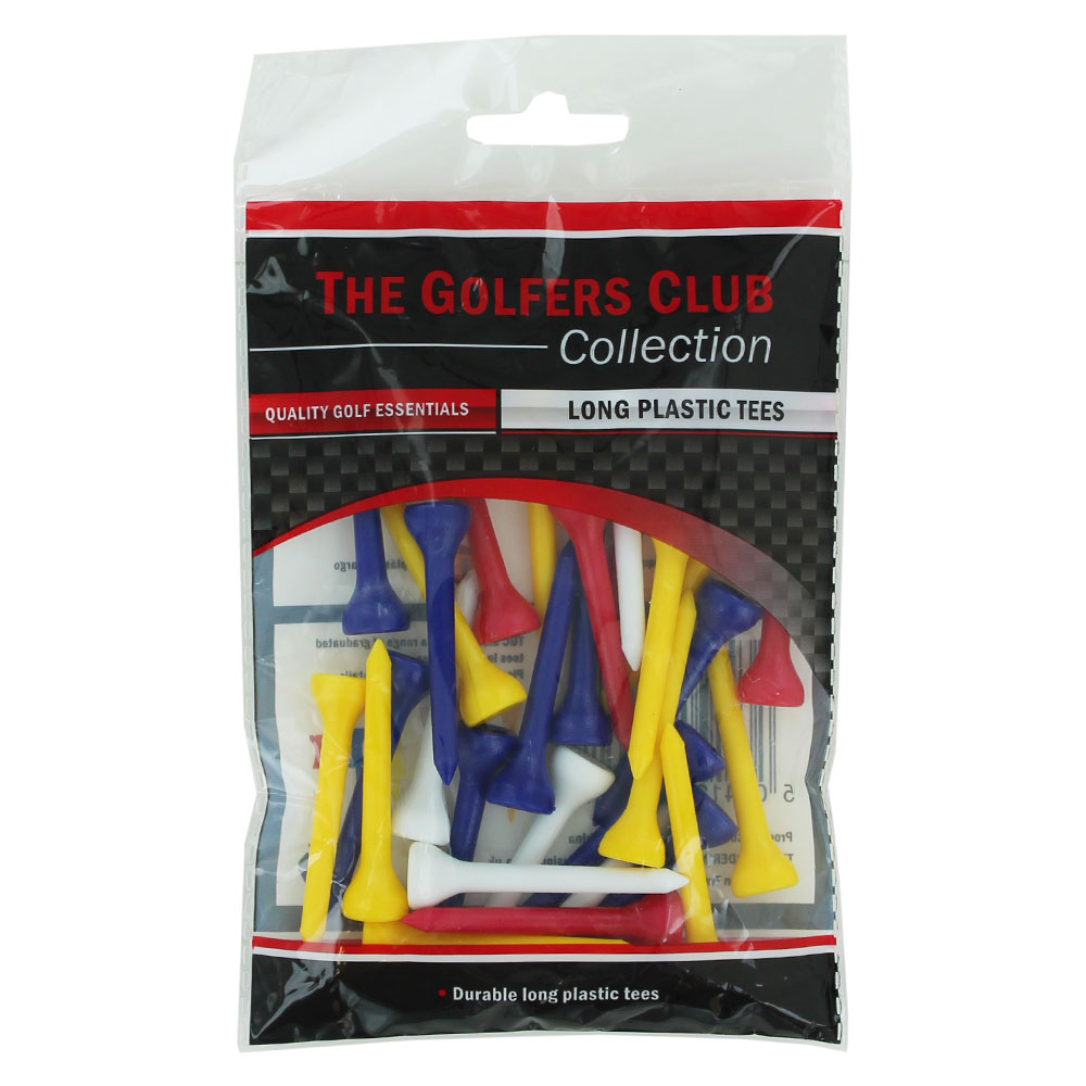 The Golfers Club Long Plastic Golf Tees - 30 Pack