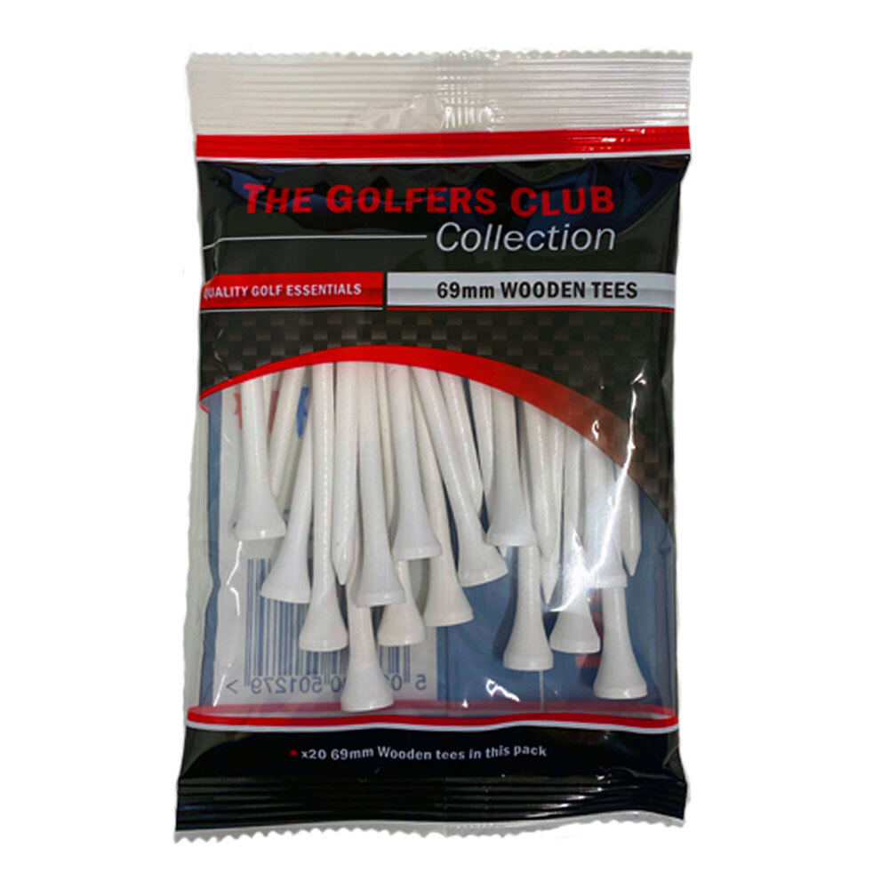 The Golfers Club 69mm Wooden Golf Tees - 20 Pack