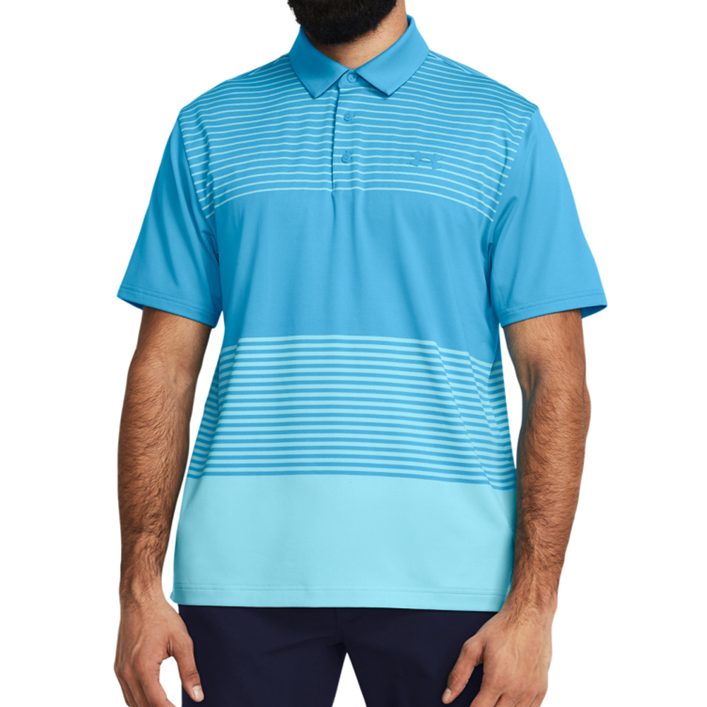Under Armour Playoff 3.0 Stripe Block Golf Polo Shirt