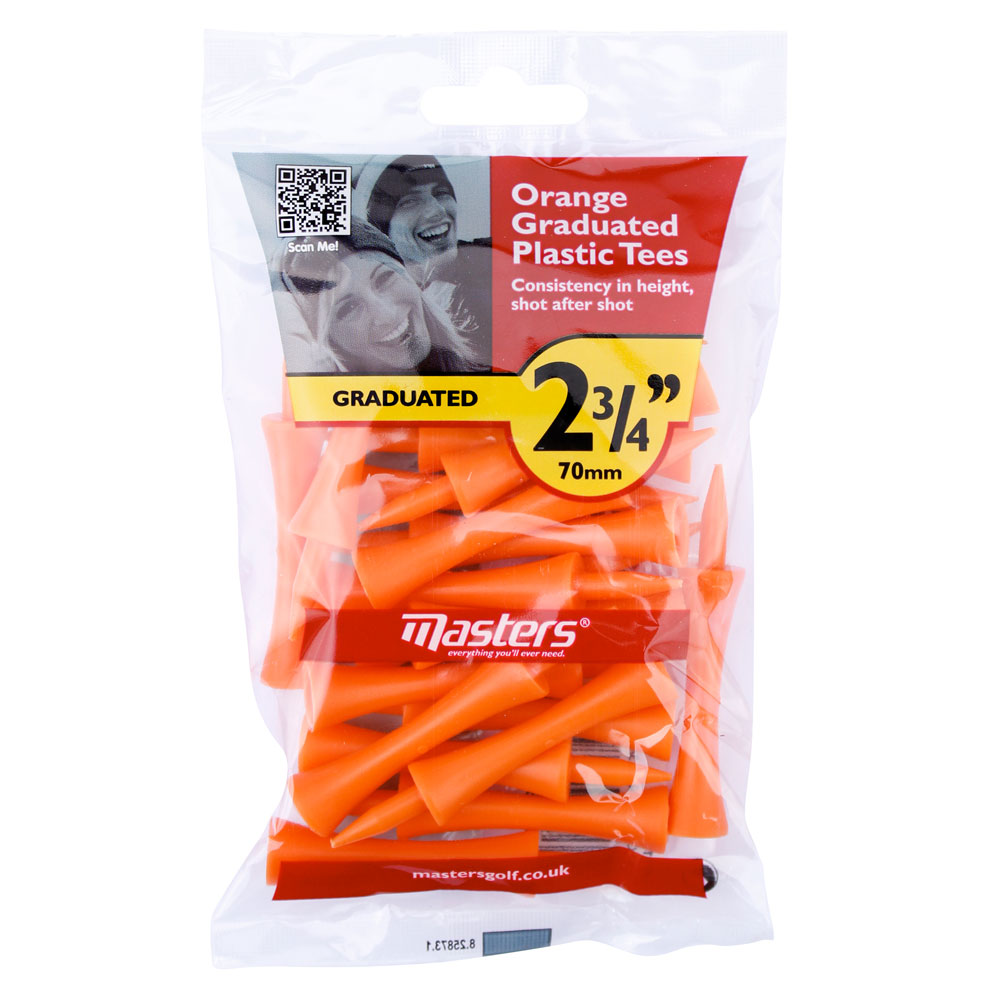 Masters Orange Graduated Plastic Tees 70mm