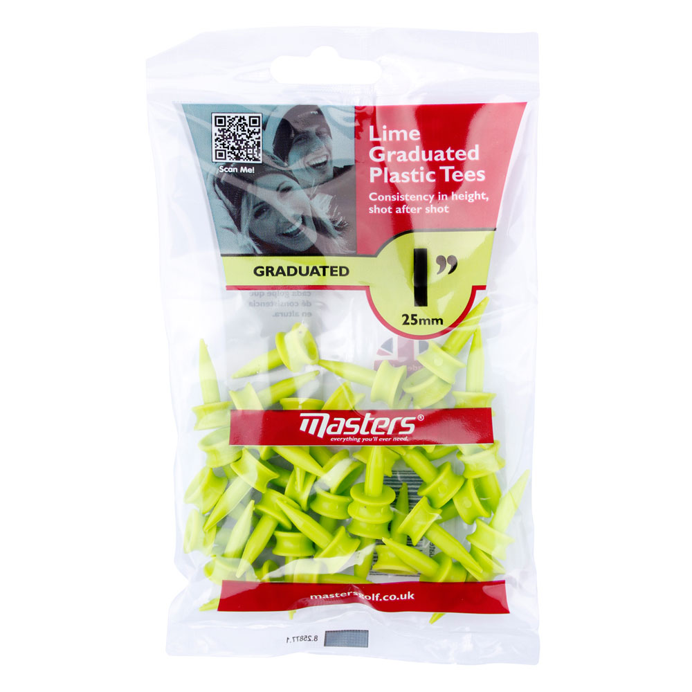 Masters Lime Graduated Plastic Tees 25mm
