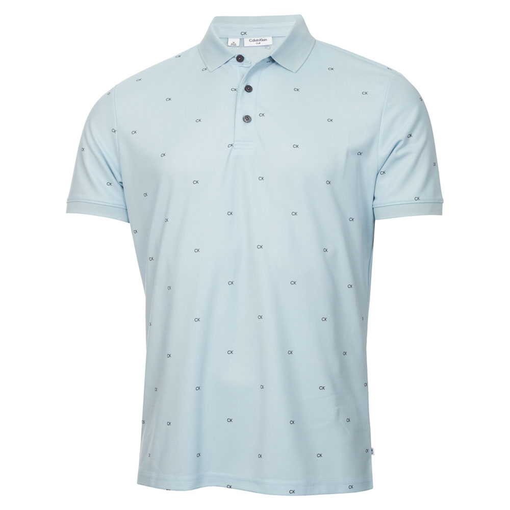 Calvin Klein Monogram Pique Golf Polo Shirt