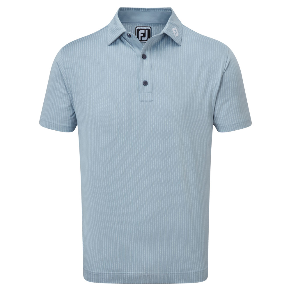 FootJoy Zig-Zag Print Lisle Golf Polo Shirt 