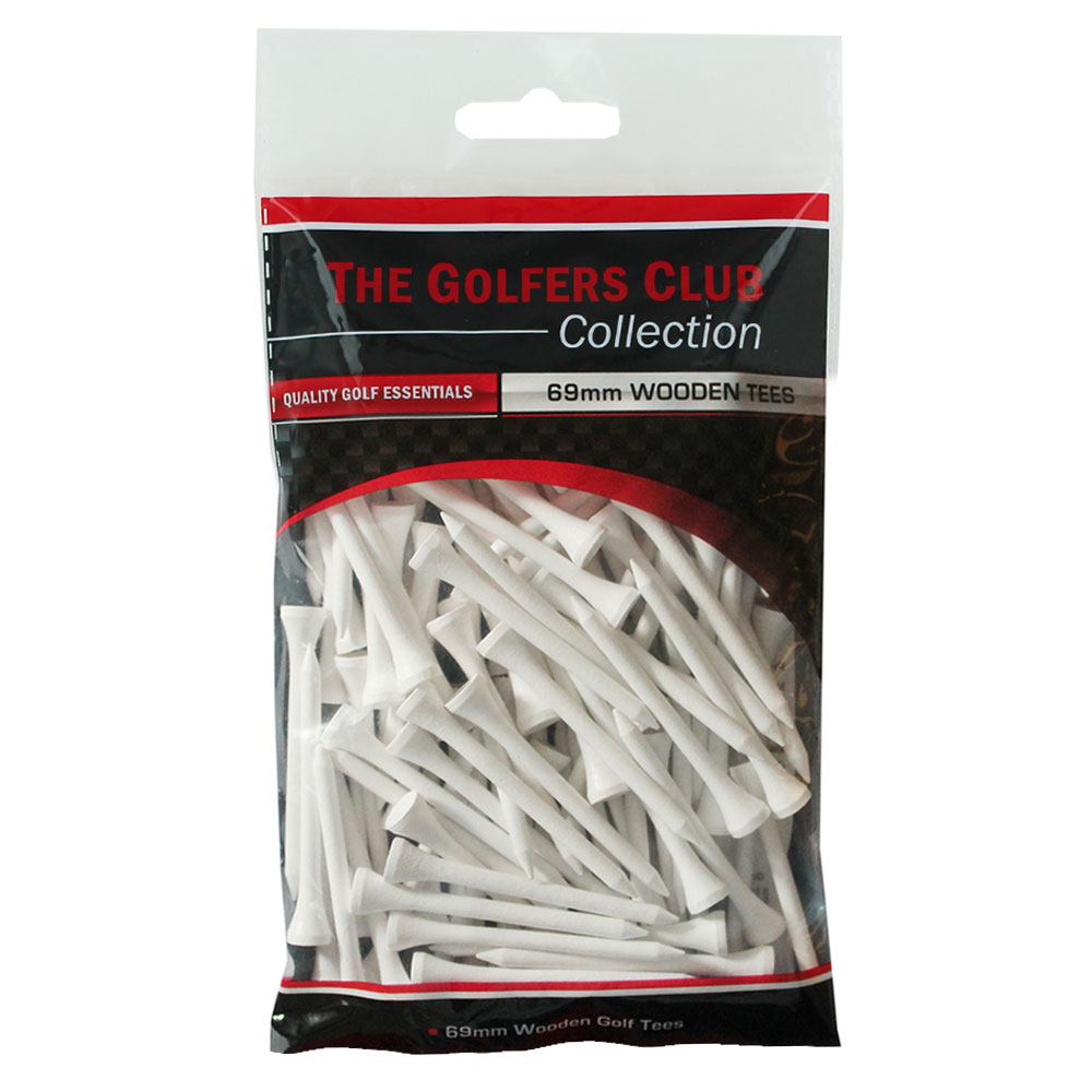 The Golfers Club 69mm Wooden Golf Tees - 20 Pack